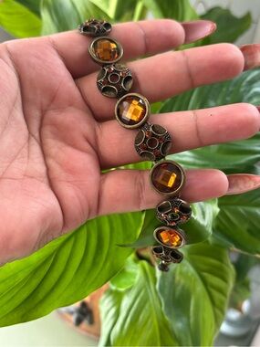 🧡 2/$15 🧡 Amber Crystal Link Bracelet